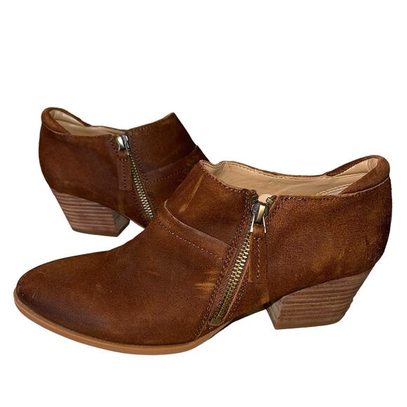 Franco Sarto Shoes - Franco Sarto Boots Ankle Greco Cognac Suede Leather